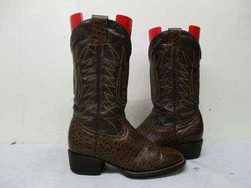 Oklahoma brown leather cowboy - oklahoma,