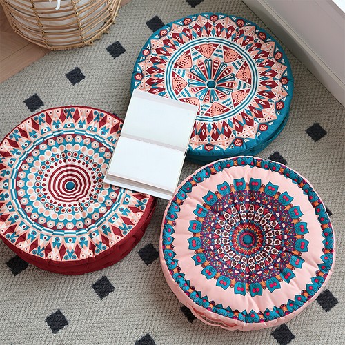 Round floor cushion boho - cushion,