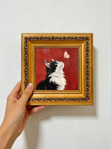 Vintage tuxedo cat - vintage,