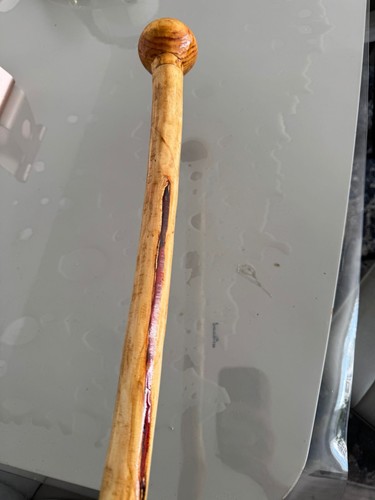 Amber wood walking stick - walking,