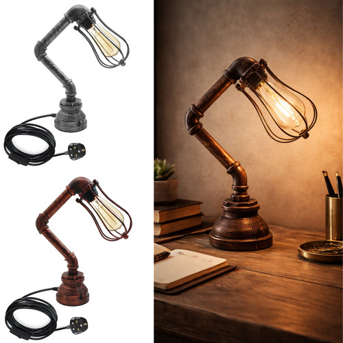 Table lamp bedside industrial - table,