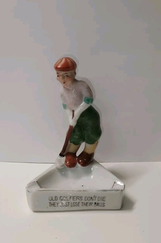Porcelain vintage old golfers - porcelain,