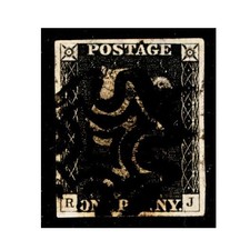 1840 1d  Black SG 2 R.J.  A