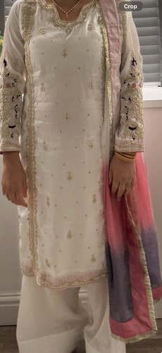 Women salwar kameez - kameez, white