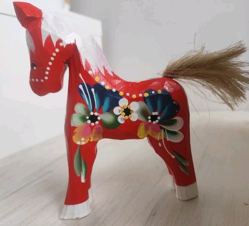 Horse figurine painted folk - horse,