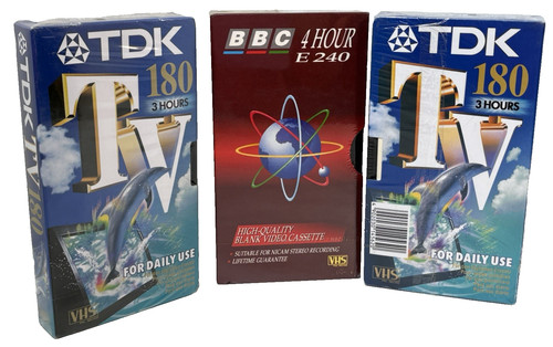 Blank vhs tapes new sealed - 3,
