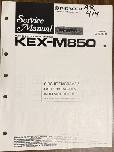 Pioneer kex m850 - kex-m850, multi-cd