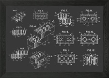 LEGO blueprint Framed Wall Art