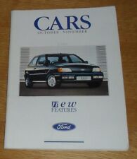 Ford Brochure 1989 Fiesta XR2I Escort XR3I Cabriolet Orion Ghia Sierra Scorpio