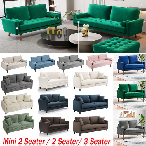 Seater teddy velvet sofa - 2/3,