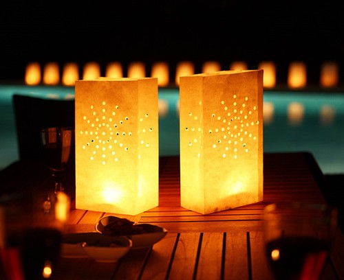 Sun luminary paper candle - luminary,