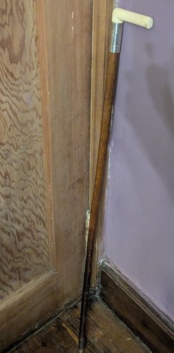 Antique walking swagger stick - swagger,