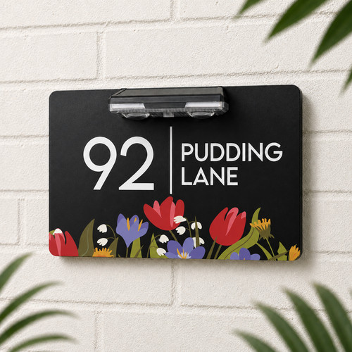 Custom floating house number - floating,