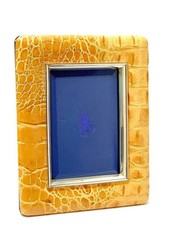 Del Conte Vintage Photo Frame Picture Frame Sterling Silver 925 & Croc Edge 