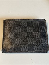 Louis Vuitton Wallet Damier Graphite Black And Grey Bifold Wallet