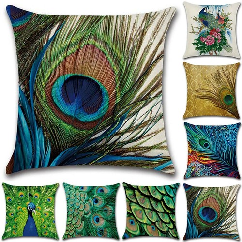 Inch peacock pillow cover - inch,