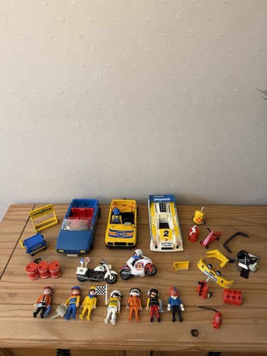 Vintage playmobil racing cars - vintage,