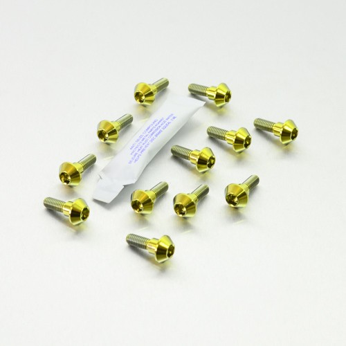 Titanium disc bolts - disc, gold
