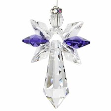 Guardian Angel Austrian Crystal Amethyst Suncatcher NEW 