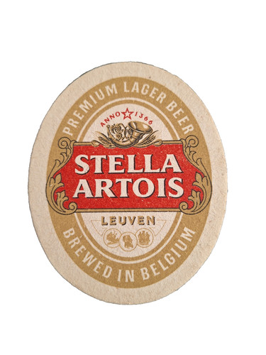 Stella artois beer mat - stella,