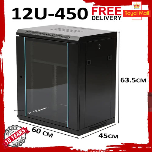 12u black data network - 12u,