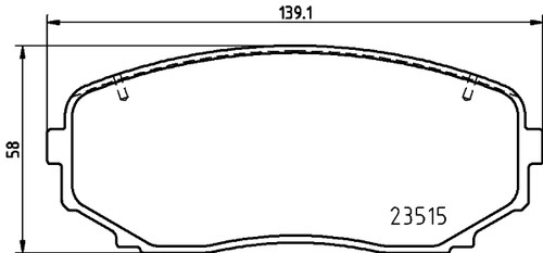 Hella brake pad set t3176 - t3176,