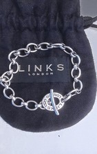 links of london,t.bar/toggle bracelet,solid 925 sterling silver,fully hallmarked