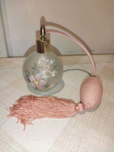 Vintage frosted glass perfume - frosted,