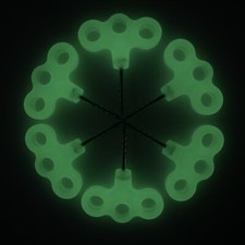 6 Carp Fishing Bivvy Brolly Stage Platform Screws Night Glo Pegs Camping Stake