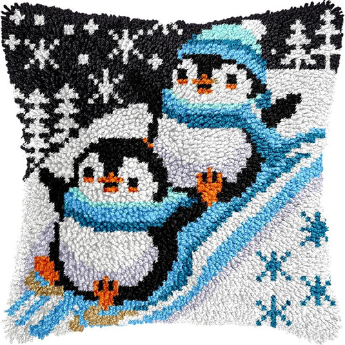Skiing penguins christmas - skiing,