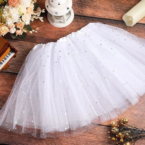 White sparkling tutu skirt - sparkling,