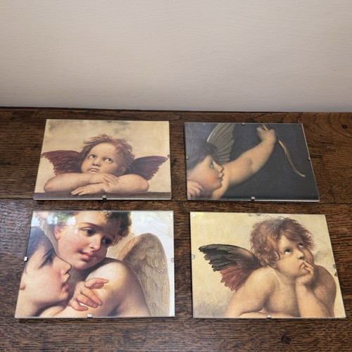Set framed raphael cherub - 4,