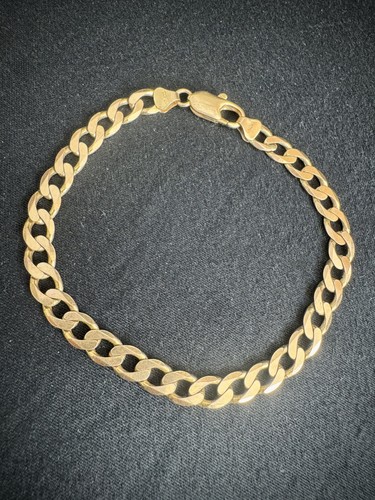 Mens vintage curb chain - curb, 9k