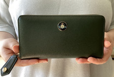 Brand New Boxed Vivienne Westwood Leather Enamelled Orb Zip Around Purse Wallet