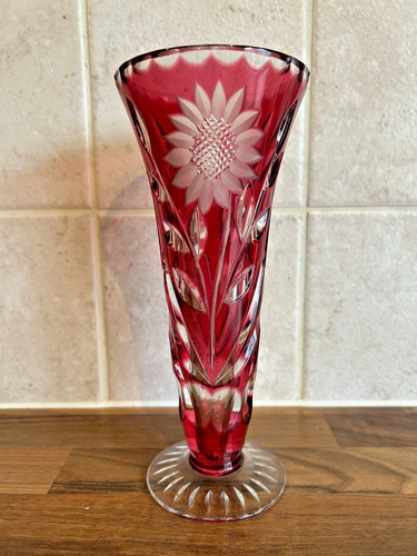 Bohemian cranberry red cut - cranberry,