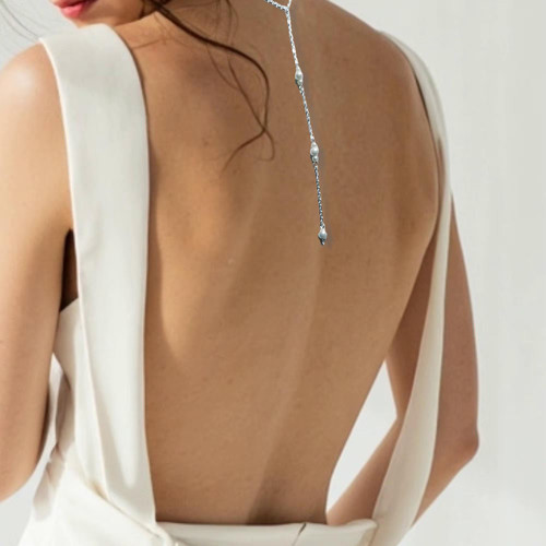 Pearl backdrop necklace - pearl, to