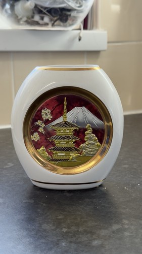 Japanese chokin vase with - japanese, gold