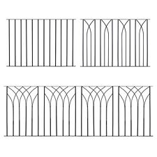 Iron Decking Panel Steel Garden Fence Spindle Railing Balustrade Terrace Fencing
