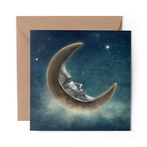 Blank greeting card night - greeting,