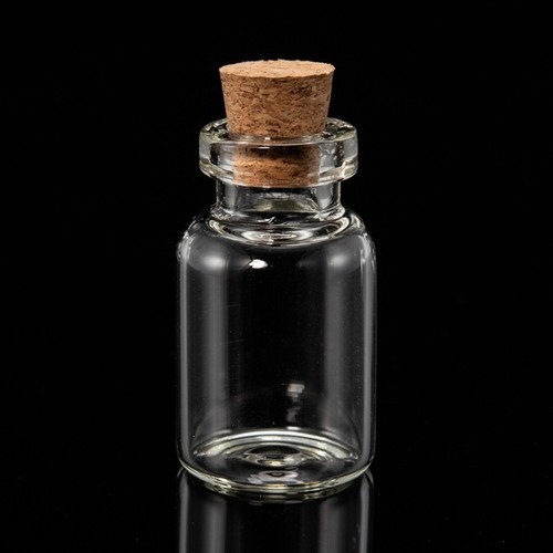 10x tiny glass bottles - glass,