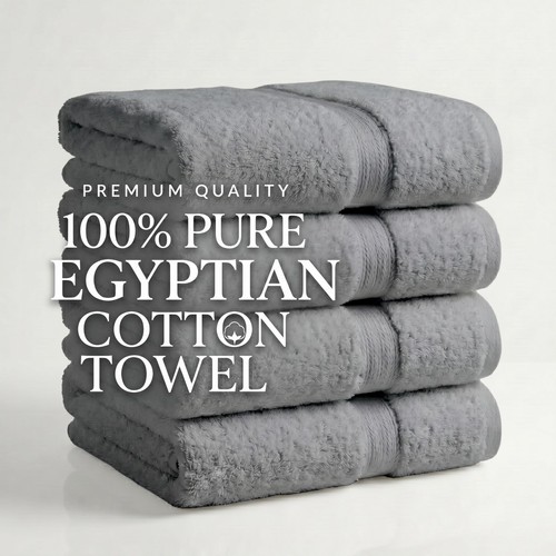 Grey egyptian cotton bath - cotton,