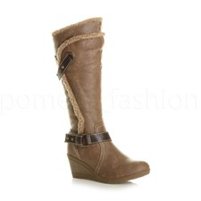 WOMENS LADIES MID WEDGE HEEL