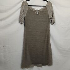 Elisa Cavaletti Womens Dress Size Large Mixed Media Fabric Grey Pearl Angel