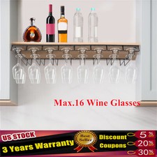 Hanging Wine Glass Rack Under Cabinet Wall Mounted Wine Glasses Holder For Bars