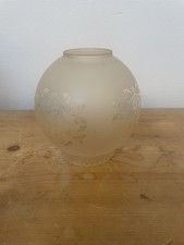 Vintage Etched Glass Round