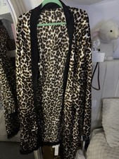 Sexy Leopard Print Silk Robe