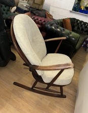 Ercol Rocking Chair With Fabric Cushions