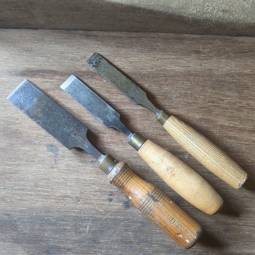 Vintage firmer chisels ward - x3,