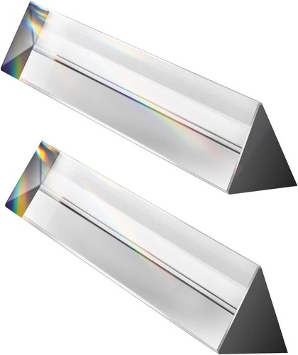 2pcs triangular prism clear - triangular,