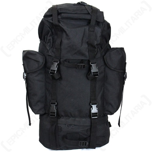 German army black 65l rucksack - black,